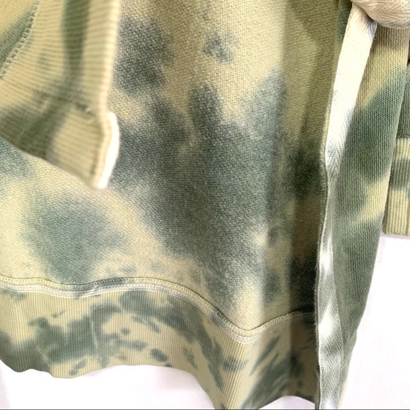 Old Navy Women's Green Tie Dye Vintage Long-Sleeve French-Terry Tunic Sweatshirt - Picture 10 of 12